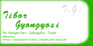 tibor gyongyosi business card